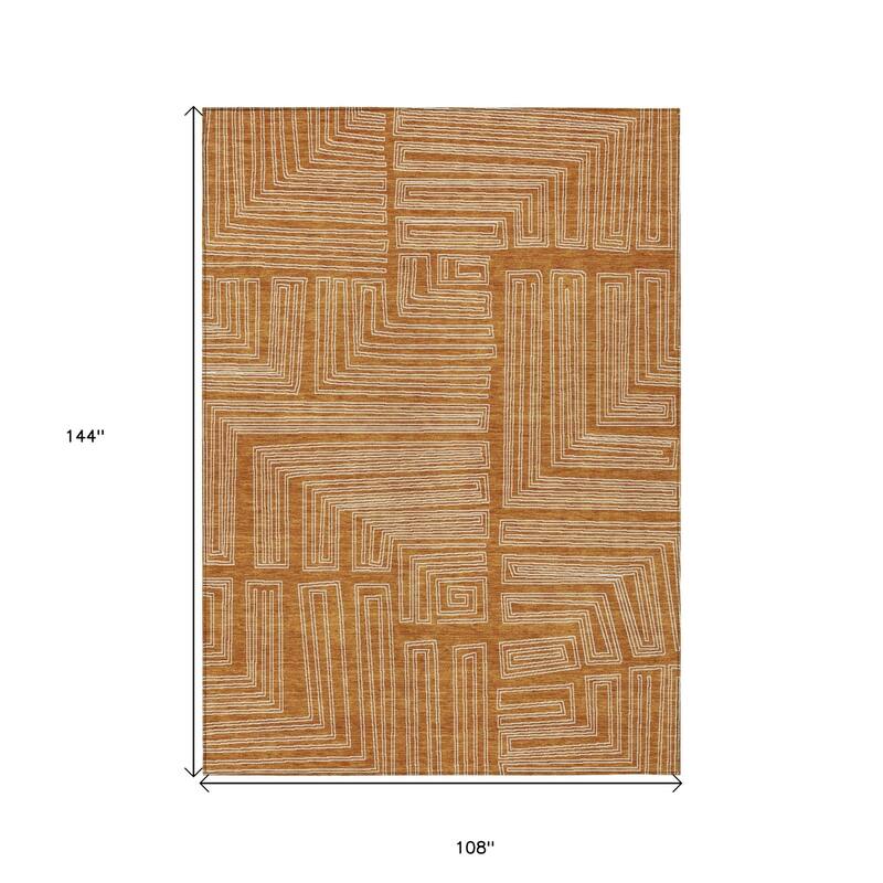 HomeRoots Geometric Transitional Rectangle Outdoor Rug