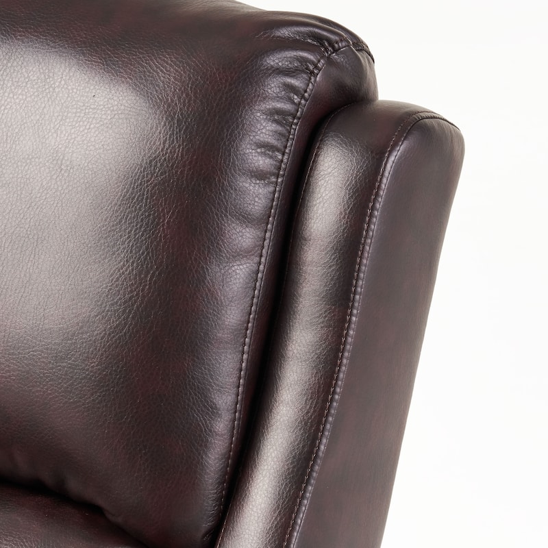 Haddan PU Leather Recliner Club Chair by Christopher Knight Home