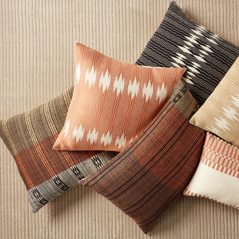 Yuna Black/ Ivory Tribal Pillow