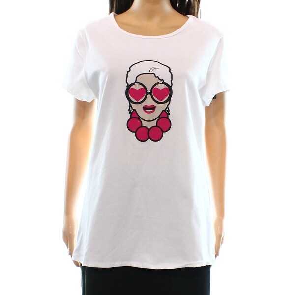 Shop INC Bright Womens Medium Crewneck Graphic Tee T-Shirt - Free ...