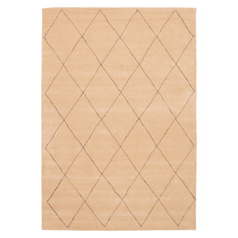 Kashkuli Gabbeh Beige Rug 6'8" x 9'9" - 6'8 x 9'9 - Beige - 6'8 x 9'9