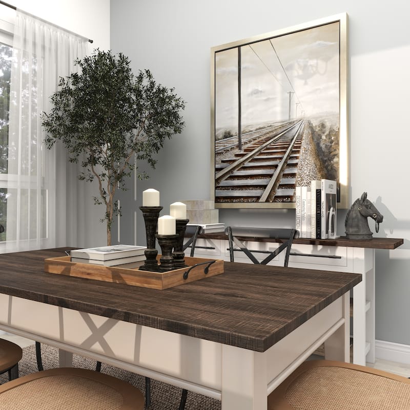 Black Mango Wood Traditional Candle Holder (Set of 3) - S/3 10", 8", 6"H