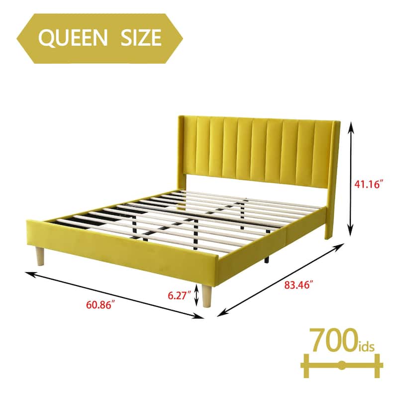 Alazyhome Upholstered Platform Bed Frame