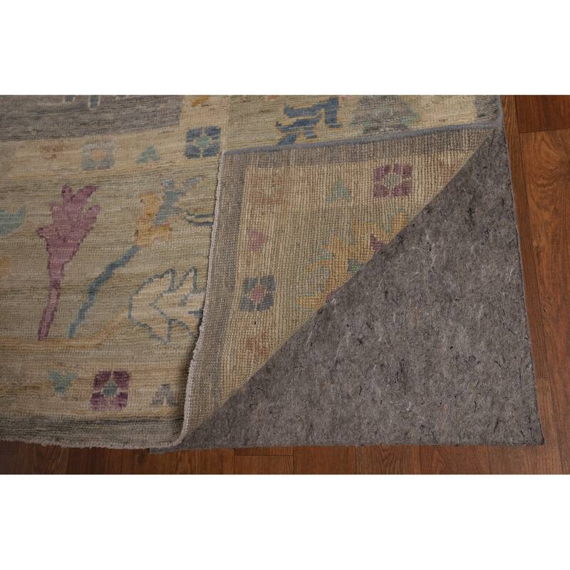 Grey Oriental Oushak Turkish Large Area Rug Handmade Wool Carpet - 10'0"x 13'7"