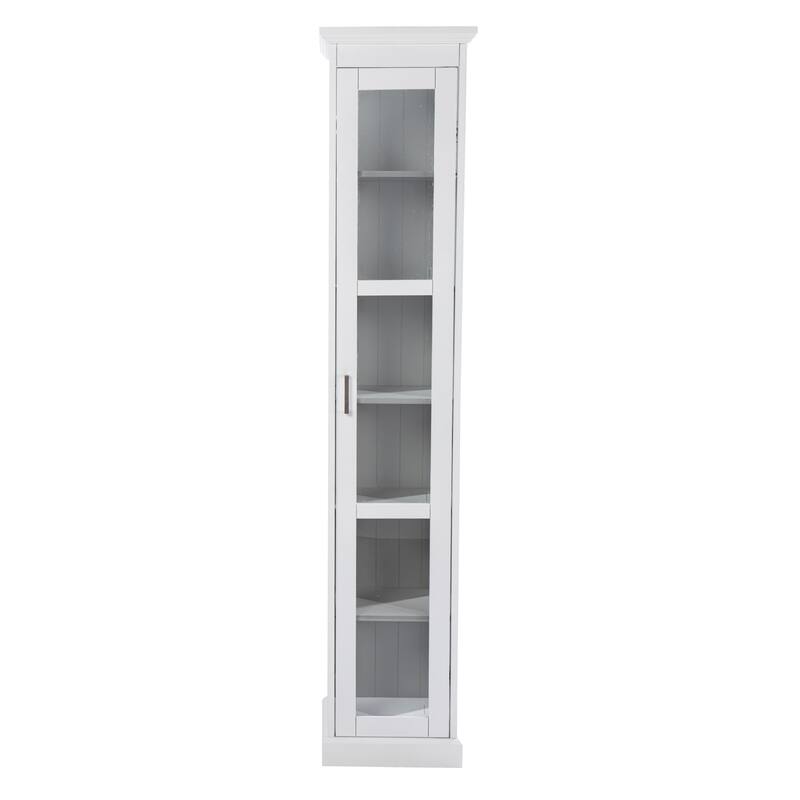 SEI Furniture Balcom Transitional Gray Wood Curio