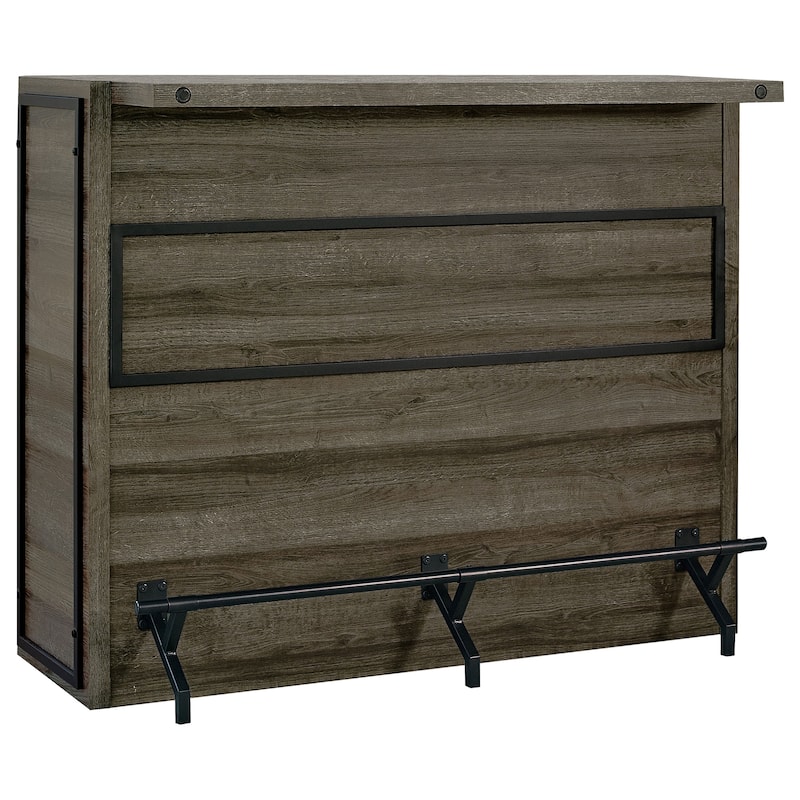 Joe Aged Oak 5-shelf Composite Wood Home Bar Wine Cabinet - Aged Oak
