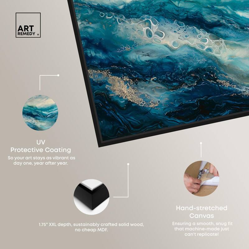 Jeweled Waters Canvas by Art Remedy