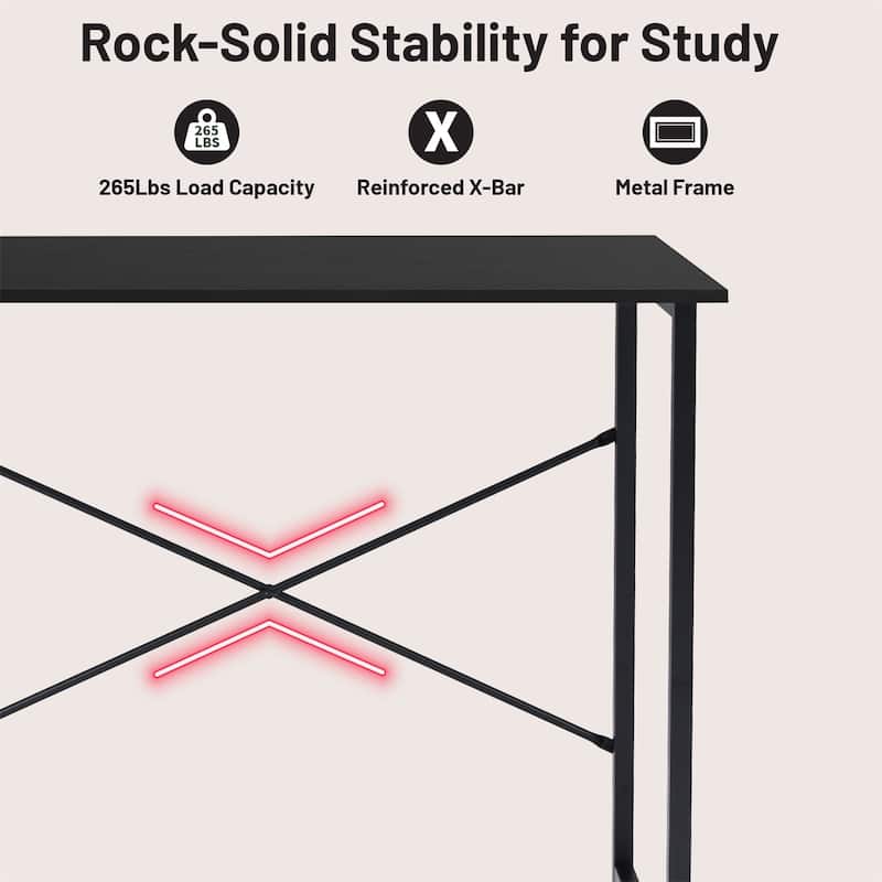 Computer Office Desk 31 Inch Kids Student Study Writing Work, Modern Simple Home Bedroom PC Table