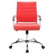 preview thumbnail 13 of 41, LeisureMod Benmar Mid-Back Swivel Leather Office Chair W/ Chrome Base