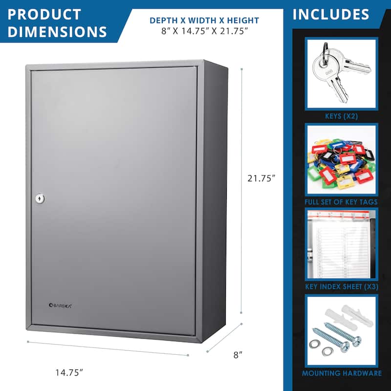 300 Adjustable Key Storage Cabinet with Lock