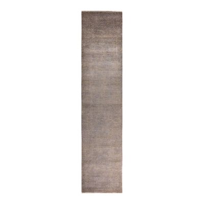 Vibrance, One-of-a-Kind Hand-Knotted Runner Rug - Beige, 2' 8" x 12' 4" - 2' 8" x 12' 4"
