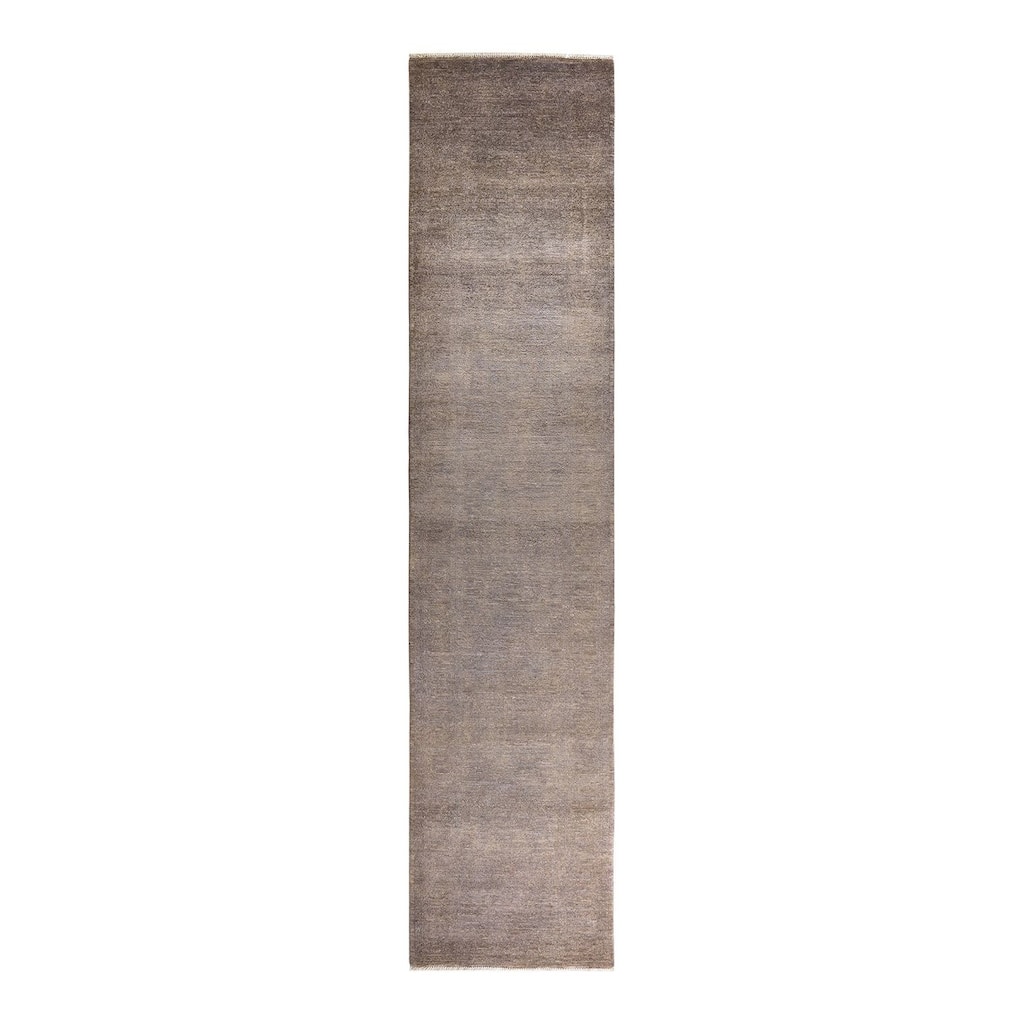 Vibrance, One-of-a-Kind Hand-Knotted Runner Rug - Beige, 2' 8" x 12' 4" - 2' 8" x 12' 4"