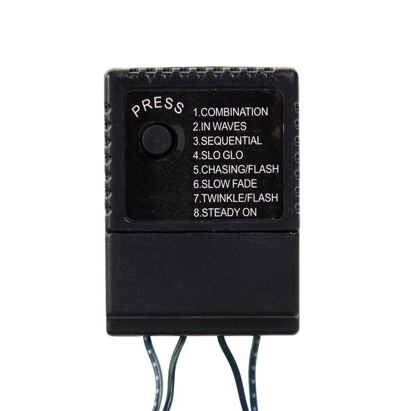 8' Pencil Pine Artificial Christmas Tree, Warm Clear LED Lights - 8 Foot