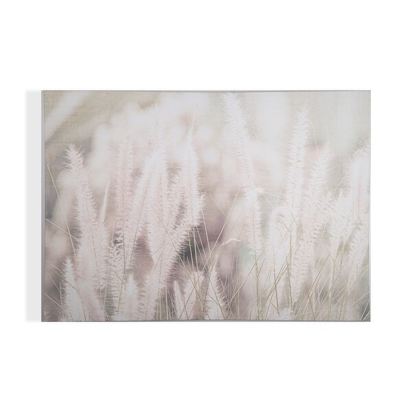 Graham and Brown 104566 Tranquil Fields 28" x 39" Frameless Botanical Painting on Stretched Canvas - Neutral