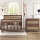 preview thumbnail 2 of 18, 3 Pieces Nursery Sets,Baby Crib and Changer Dreeser with Removable Changing Tray Brown