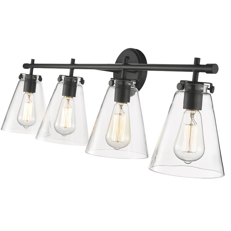 Aliza Vanity Light Matte Black - Matte Black - 4 Light
