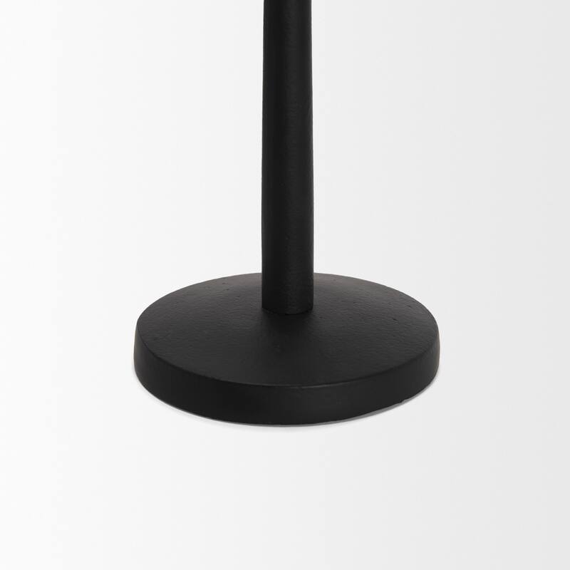 Qwin Matte Black Cast Aluminum Medium Candle Holder - 4.5 x 4.5 x 13