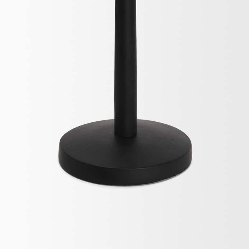 Qwin Matte Black Cast Aluminum Short Candle Holder - 4.33 x 4.33 x 11.02