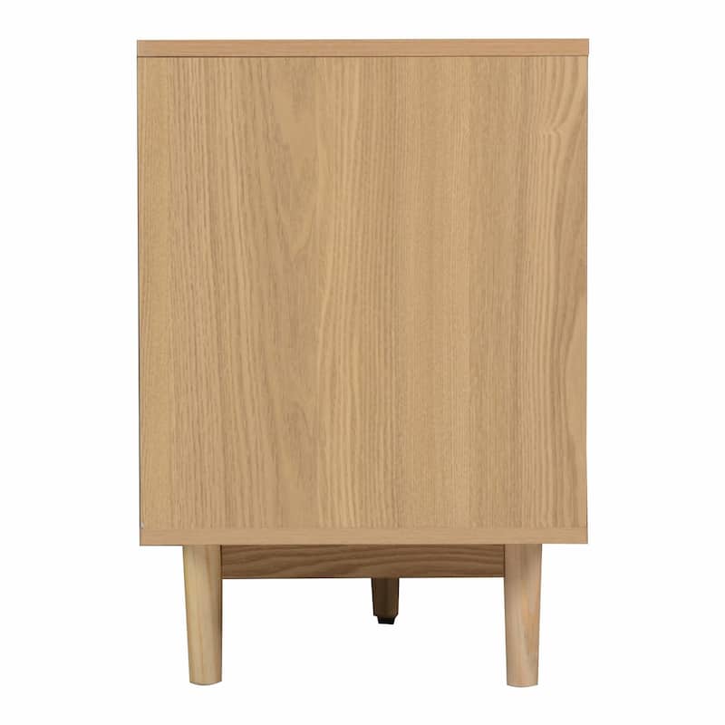 Boho TV Stand, Entertainment Center with Open Storage and Drawers