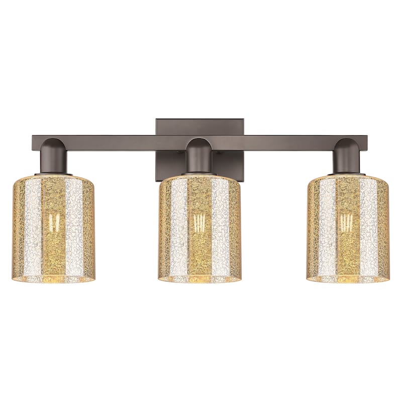 Innovations Lighting 716-3W-11-24 Cobbleskill Vanity Cobbleskill 3 - Oil Rubbed Bronze / Mercury