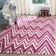 preview thumbnail 10 of 122, SAFAVIEH Handmade Cambridge Tinnie Modern Moroccan Wool Rug 5' x 8' - Ivory/Fuchsia - Rectangle