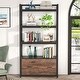 preview thumbnail 2 of 18, Lateral File Cabinet with Drawer and Bookshelves, Printer Stand Filing Cabinet Bookcase