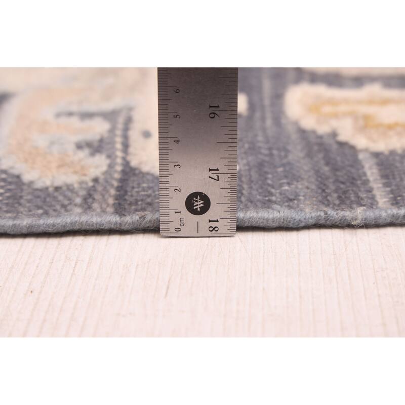 ECARPETGALLERY Hand-knotted Finest Oushak Dark Grey Wool Rug - 7'10 x 10'3