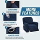 preview thumbnail 9 of 19, Enova Home Real Velvet Spandex Recliner Chair Slipcover with Elastic Bottom Side Pocket
