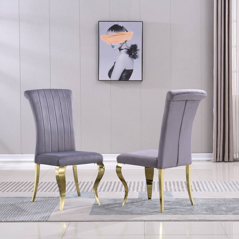 Modern Dining Chairs Set of 2,Upholstered Accent Armless Chairs