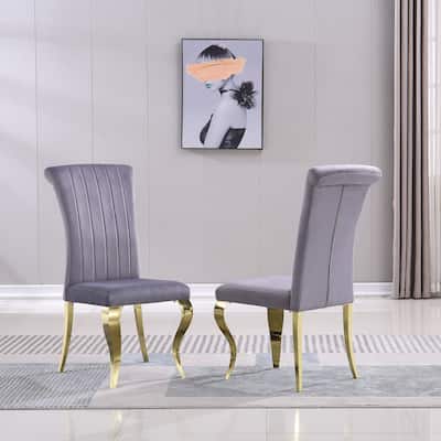 Modern Dining Chairs Set of 2,Upholstered Accent Armless Chairs
