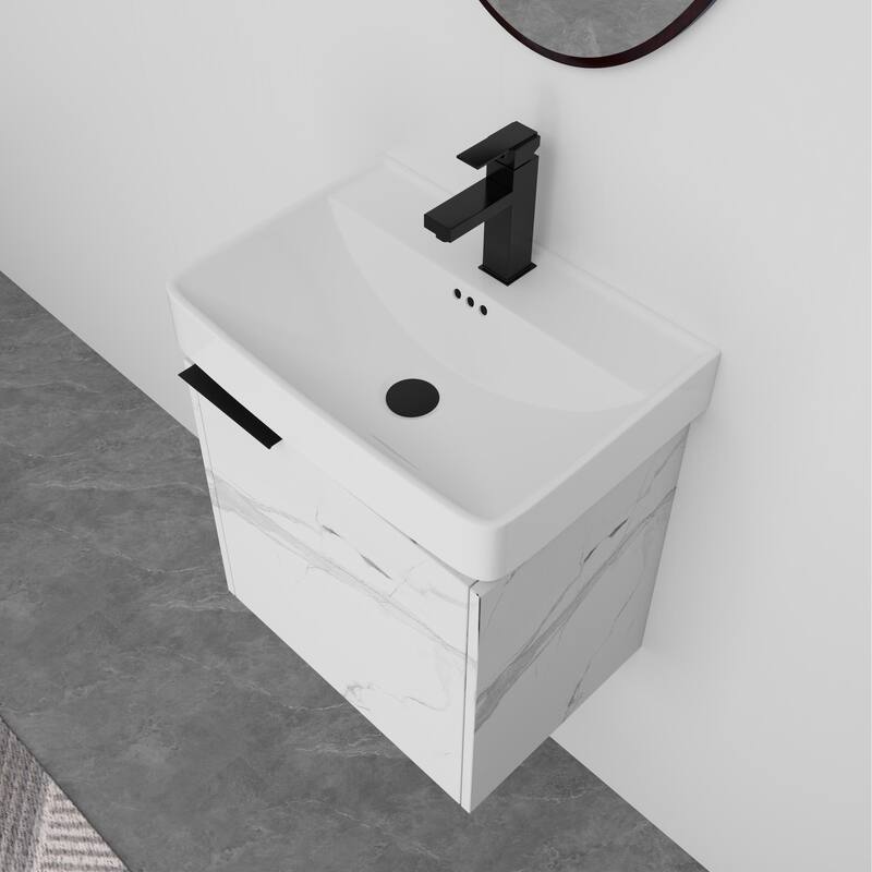BNK 16"/20"/24"/30"/36" Single Sink Bathroom Vanity with Soft Close Door and Shelf