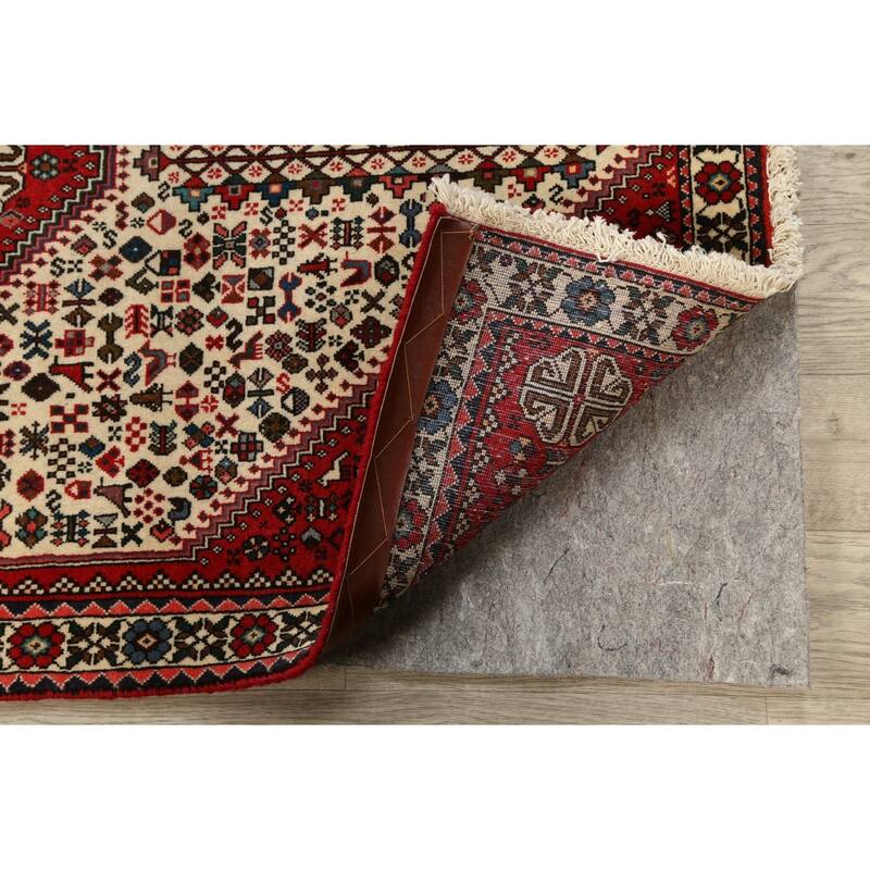 Vegetable Dye Tribal Abadeh Persian Wool Area Rug Handmade Carpet - 3'5" x 5'1"