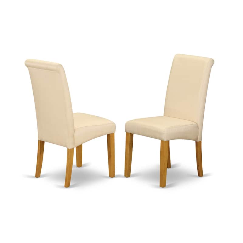 HomeStock 3-Pc Natural Oak Finish Solid Wood Top - Round Dining Room Set - Seats 4