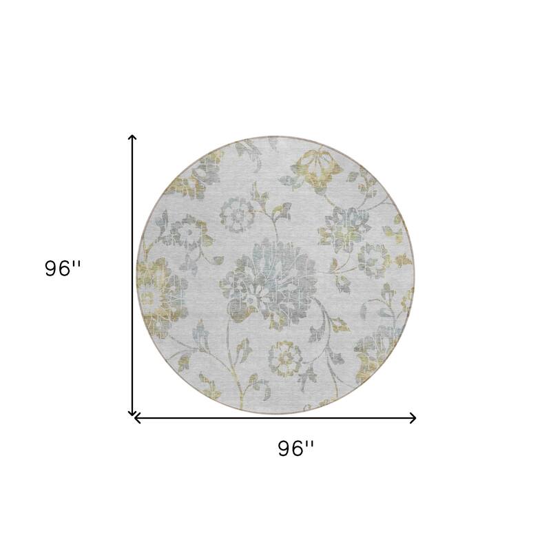 HomeRoots Floral Transitional Rectangle Outdoor Rug