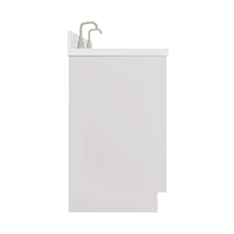 Ariel P73DWQOVO Milan 73" Free Standing Double Basin Vanity Set with