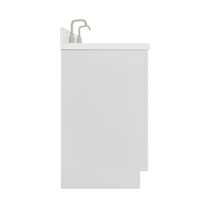 Ariel P73DWQOVO Milan 73" Free Standing Double Oval Basin Vanity Set