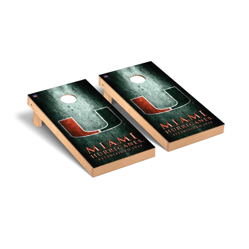 Miami Hurricanes Museum Cornhole Board Set