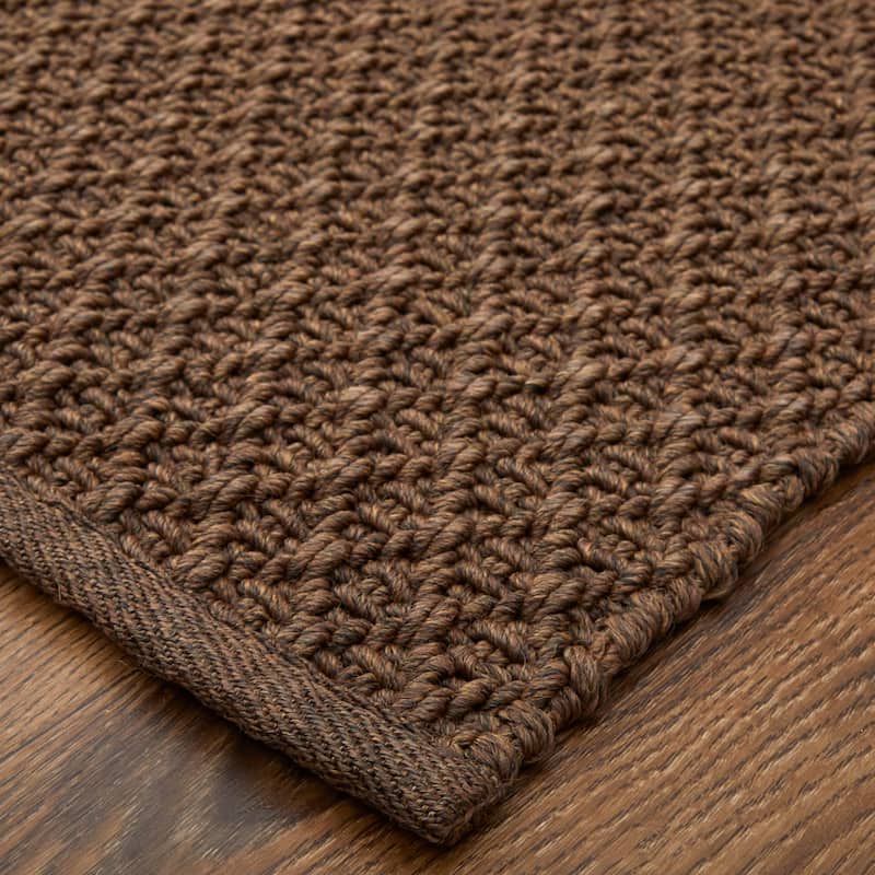 Grand Bazaar Faro Hand Woven Solid Modern Area Rug