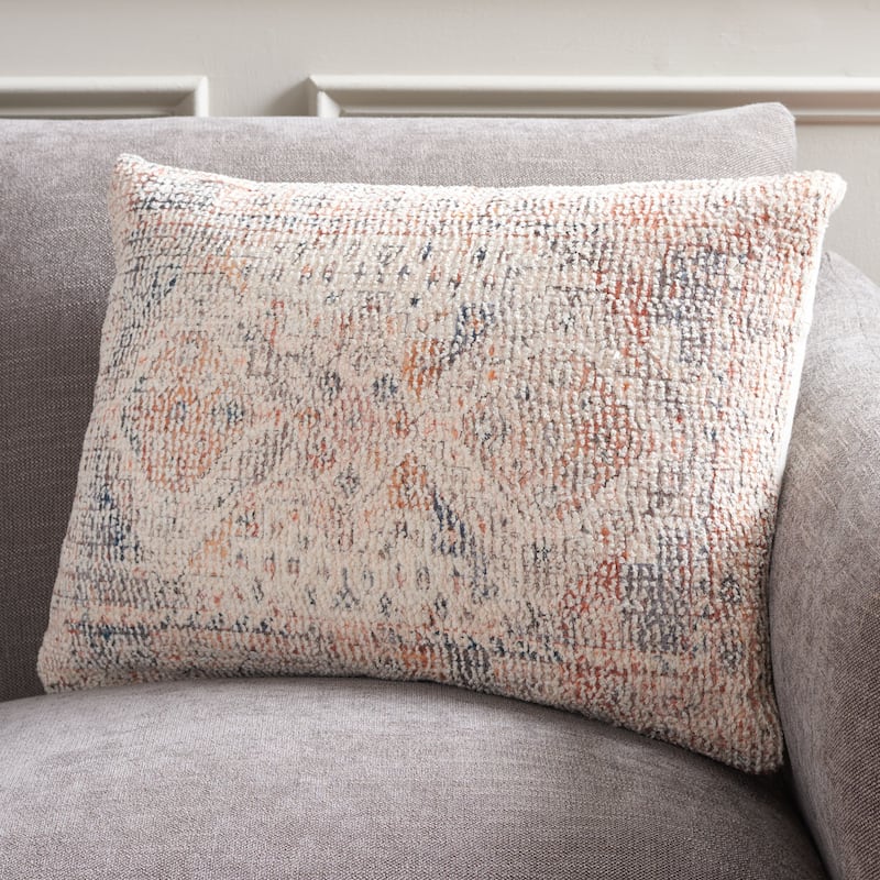 SAFAVIEH Home Noa 16 x 22-inch Blush Lumbar Pillow