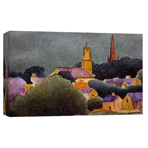 PTM Images 9-101779 PTM Canvas Collection 8" x 10" - "Little Town 1" Giclee Forests Art Print on Canvas