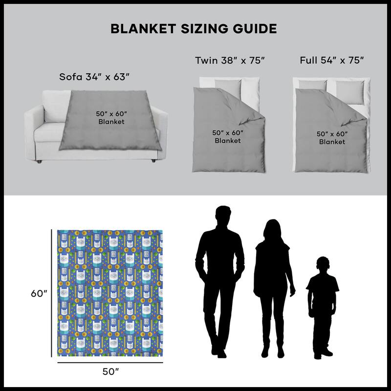Cartoon Network Adventure Time Silk Touch Throw Blanket
