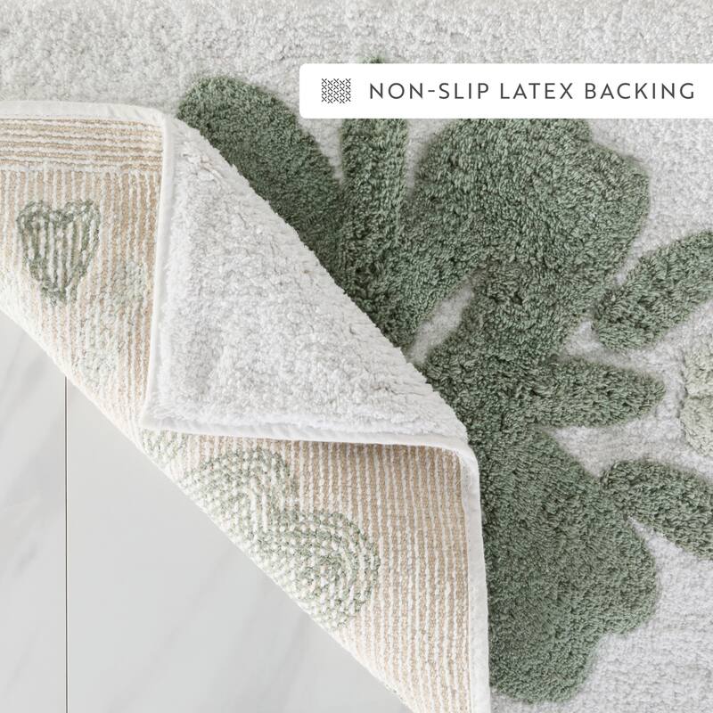 Becky Cameron 100% Cotton Floral Patterned Bath Mat