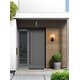 preview thumbnail 3 of 6, Laurent 1 Light Outdoor Wall Sconce - Black