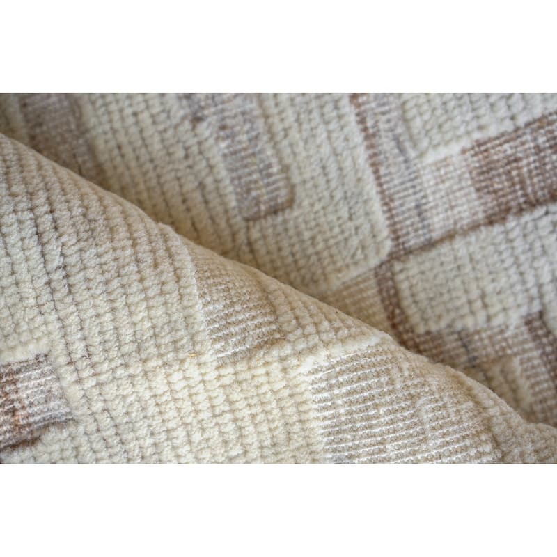 Exquisite Rugs Calexico Handmade Handwoven New Zealand Wool Ivory/Beige Area Rug
