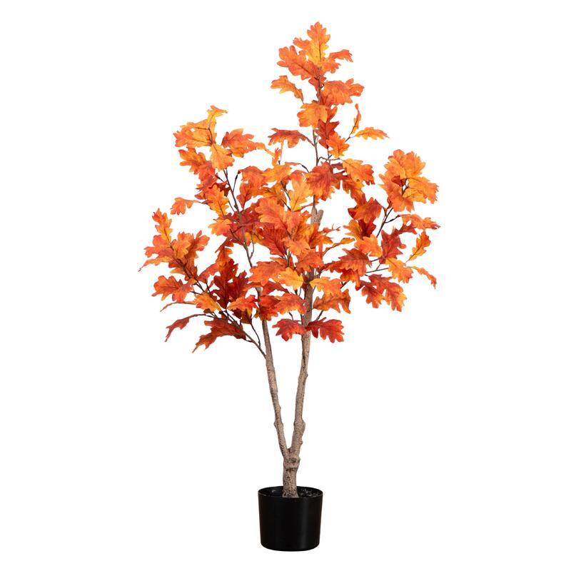 Artificial Potted Oak Tree - 4' - Unlit