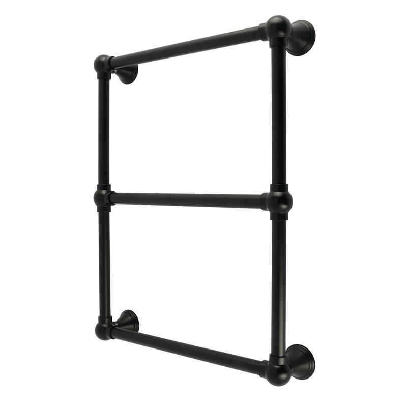Kingston Brass DTC24183 Maximilien 18" Wall Mount 3-Tier Towel Rack - Matte Black