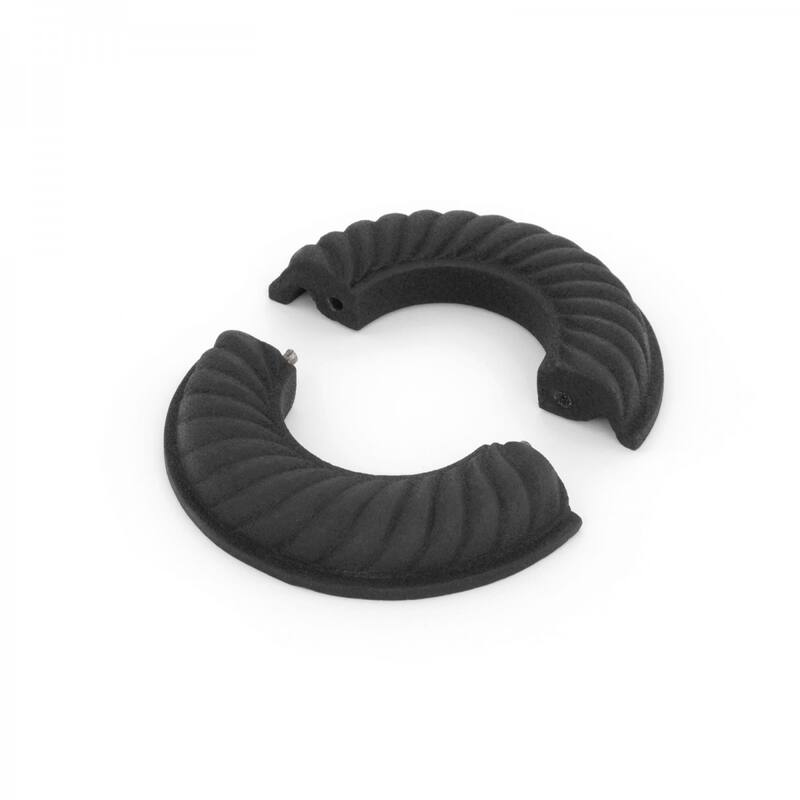 Black Aluminum Radiator Flange Le Cruller Style 1.5" (IPS) 1.88" ID - 3.88" OD Renovators Supply