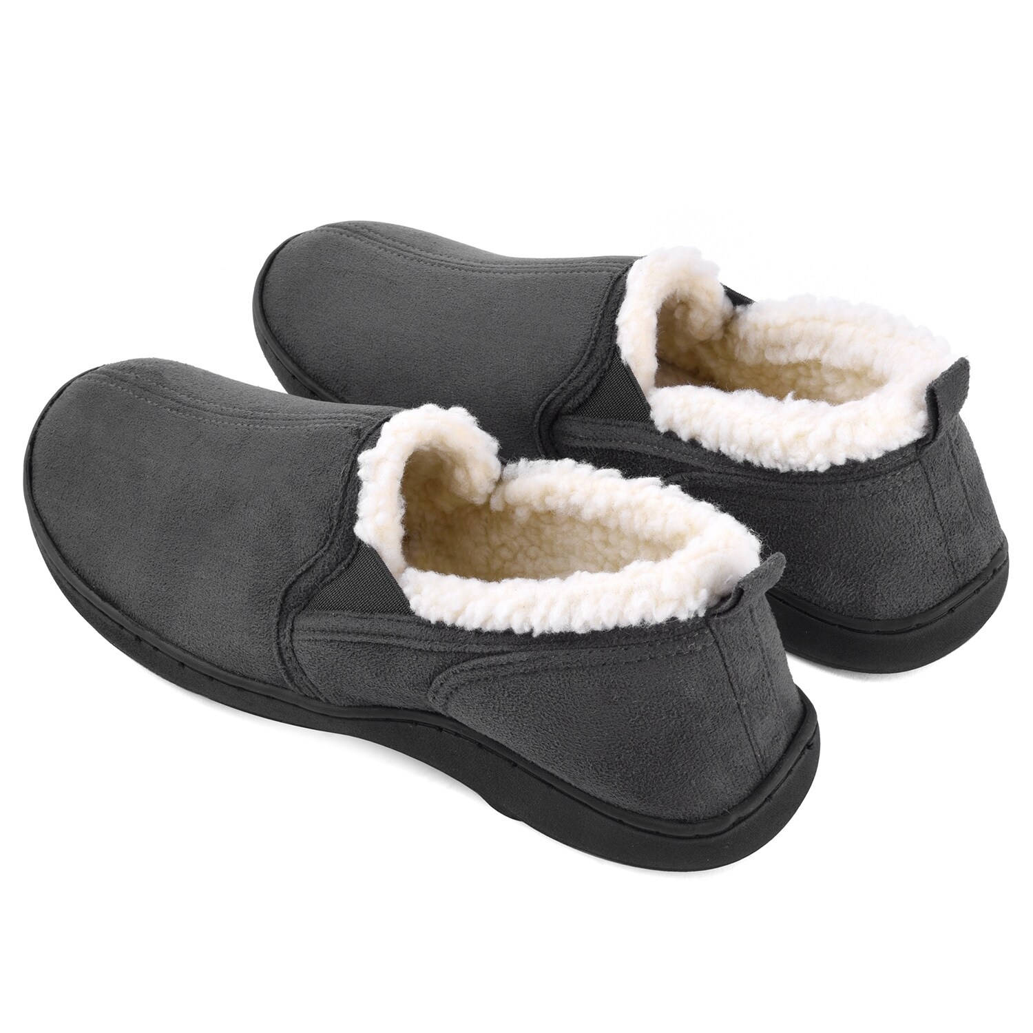 mens fur lined moccasin slippers