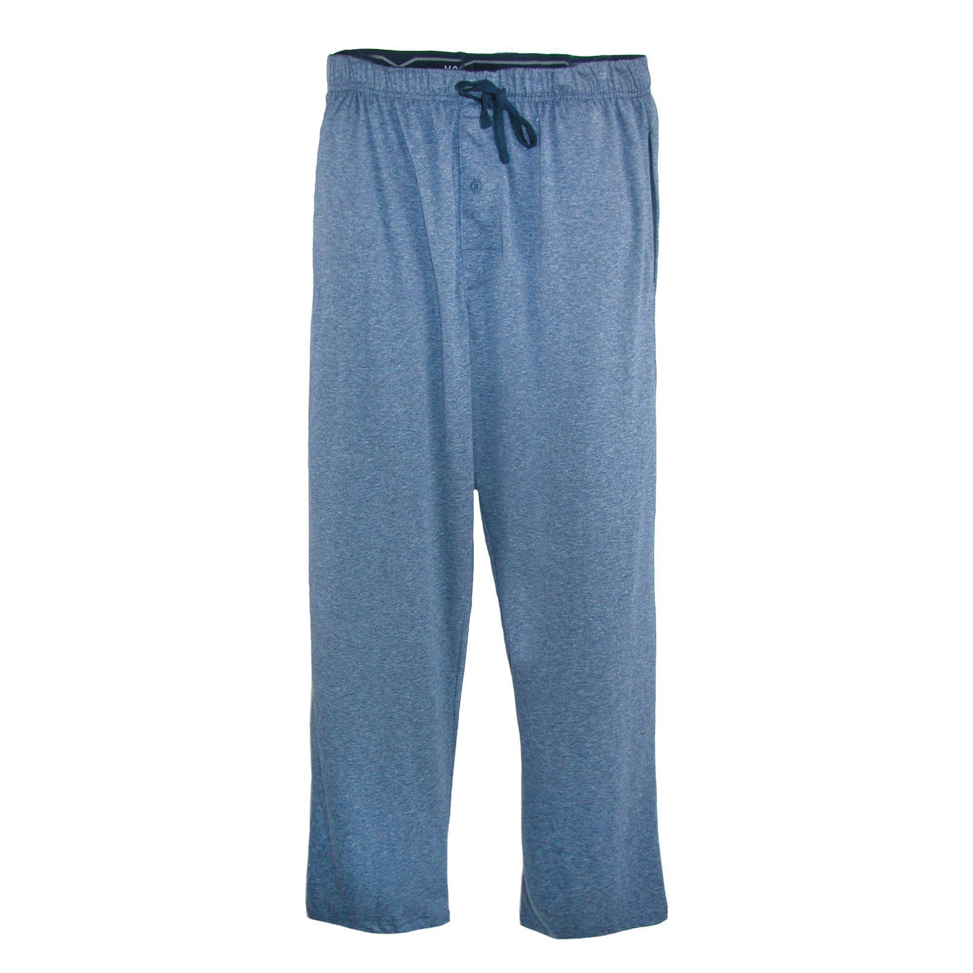 MENS PYJAMA BOTTOMS HANES X-TEMP COTTON JERSEY LOUNGE SLEEP PANTS S-XXL NEW