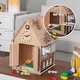 preview thumbnail 5 of 4, Wooden House Montessori Toy w/ Sensory Games & Interior Storage